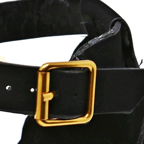 New Black Flatform Platform Espadrille Sandals - Picture 5 of 8